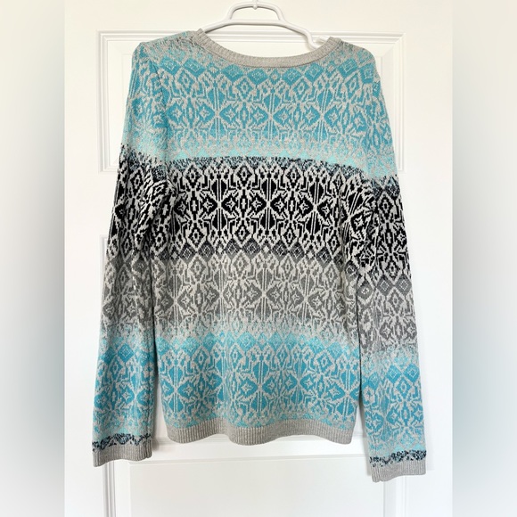 TALBOTS Lambswool Fair Isle Sweater, Size Medium - Picture 3 of 7